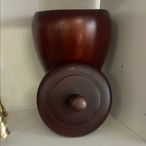 Ágayu Lebrillo Elegant Wooden Jar with Lid